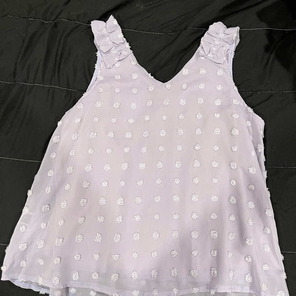 Lavender Ruffle Tank Top